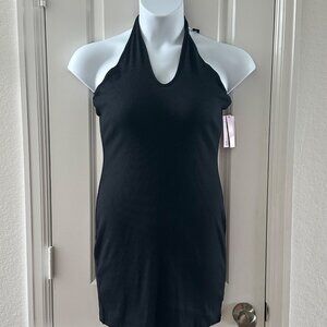 Wild Fable Black Halter Neck Convertible Dress L Cotton/Polyester/Spandex Mix